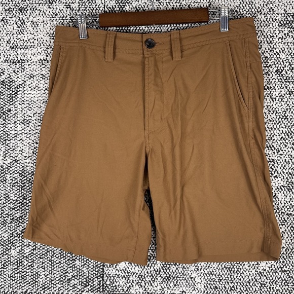 Prana Hiking Shorts Mens 32 Brown Lightweight Gorpcore Camp Activewear Breathe - Picture 1 of 7